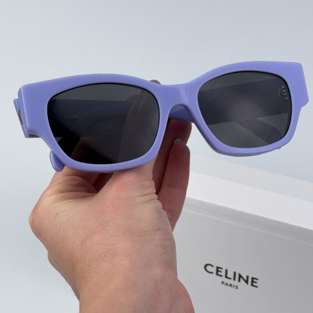 Celine CL40197U 78A MONOCHROMS BRAND NEW Sunglasses Lilac Smoke Unisex Cat Eye